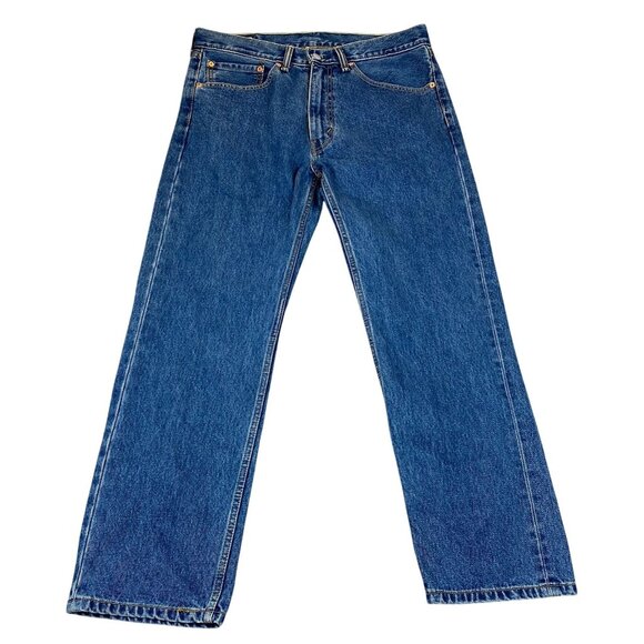 Levis Men's Jeans 34x29 505 Original Fit Blue Denim Cotton Riveted - Picture 1 of 9